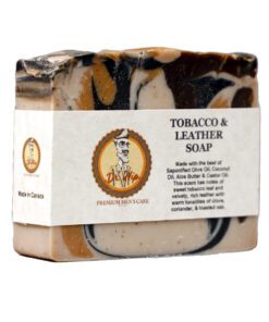Tobacco and leather natural soap bar
